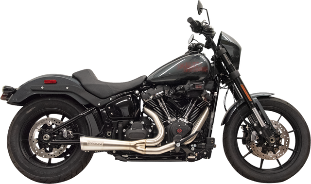BASSANI XHAUST 2-into-1 Ripper Exhaust System with Megaphone Muffler - Short - Chrome - M8 Softail 1S75