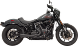 BASSANI XHAUST 2-into-1 Ripper Exhaust System with Megaphone Muffler - Short - Black - M8 Softail 1S75B