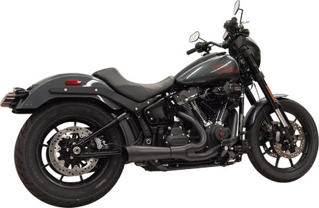 BASSANI XHAUST 2-into-1 Ripper Exhaust System with Megaphone Muffler - Short - Black - M8 Softail 1S75B