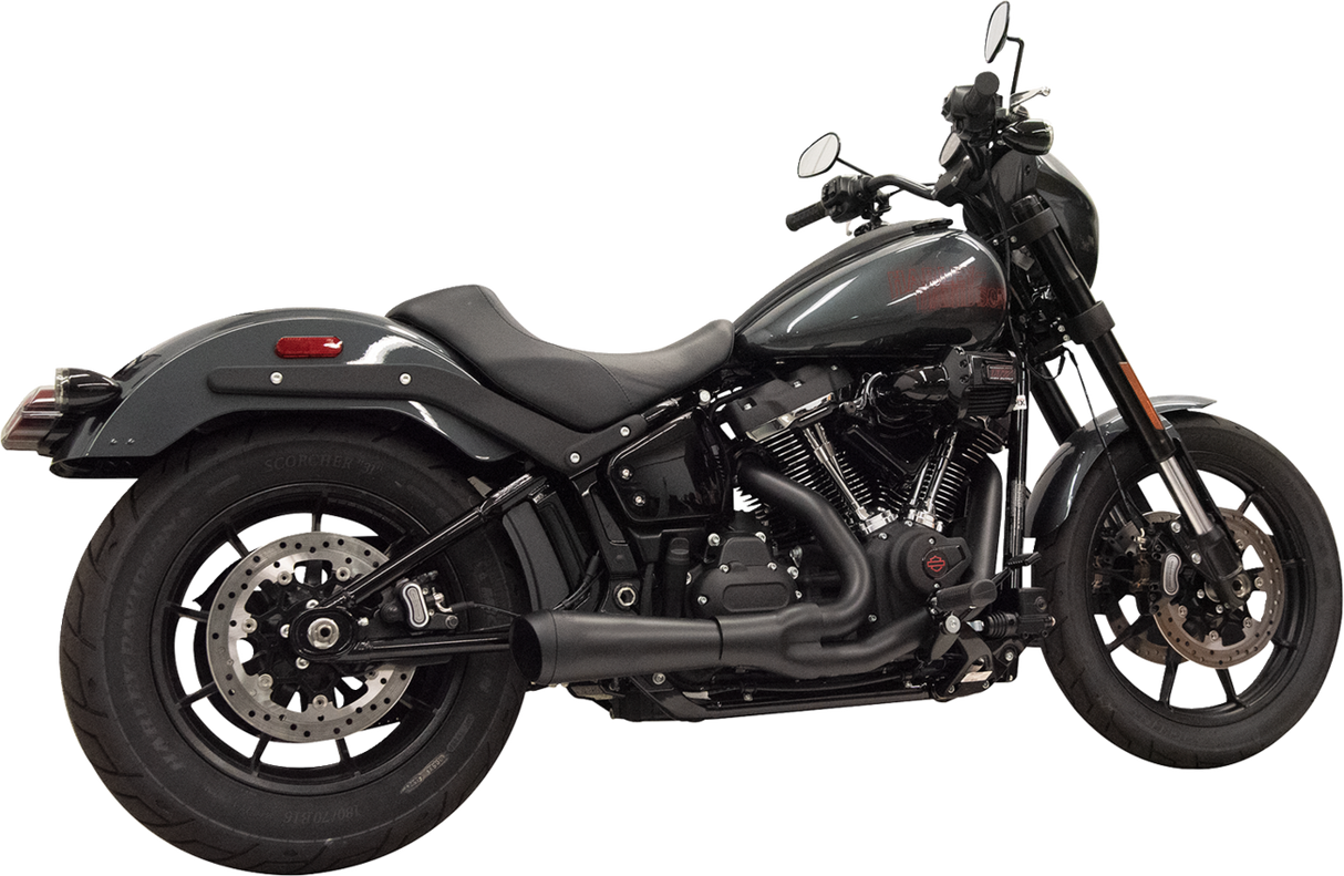 BASSANI XHAUST 2-into-1 Ripper Exhaust System with Megaphone Muffler - Short - Black - 49-State - M8 Softail 1S75RBE