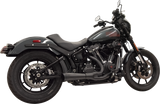 BASSANI XHAUST 2-into-1 Ripper Exhaust System with Megaphone Muffler - Short - Black - 49-State - M8 Softail 1S75RBE