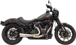 BASSANI XHAUST 2-into-1 Ripper Exhaust System with Megaphone Muffler - Short - Stainless - 49-State - M8 Softail 1S75SSE