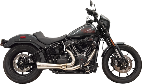 BASSANI XHAUST 2-into-1 Ripper Exhaust System with Megaphone Muffler - Short - Stainless - 49-State - M8 Softail 1S75SSE