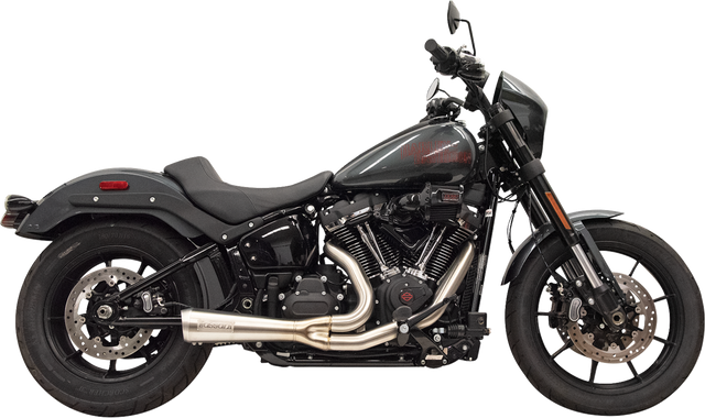BASSANI XHAUST 2-into-1 Ripper Exhaust System with Megaphone Muffler - Short - Stainless - 49-State - M8 Softail 1S75SSE