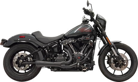BASSANI XHAUST 2-into-1 Ripper Exhaust System with Megaphone Muffler - Short - Black - 49-State - M8 Softail 1S75RBE