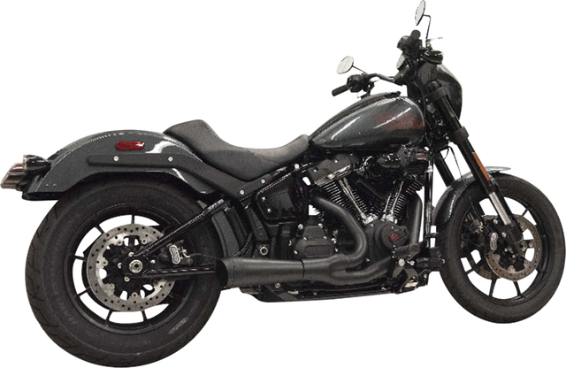 BASSANI XHAUST 2-into-1 Ripper Exhaust System with Megaphone Muffler - Short - Chrome - 49-State - M8 Softail 1S75E