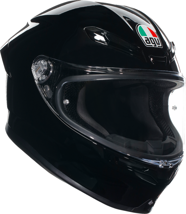 AGV K6 S Helmet - Black for Sport and Street Bikes, Medium, Model 2118395016009M