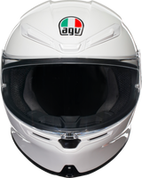 AGV K6 S Helmet - White for Street and Sport Riding - Medium (Part #2118395016010M)
