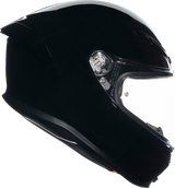 AGV K6 S Helmet - Black for Street and Sport Bikes - Small (Part No. 2118395016009S)