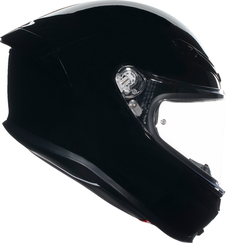 AGV K6 S Helmet - Black for Street and Sport Bikes - Small (Part No. 2118395016009S)