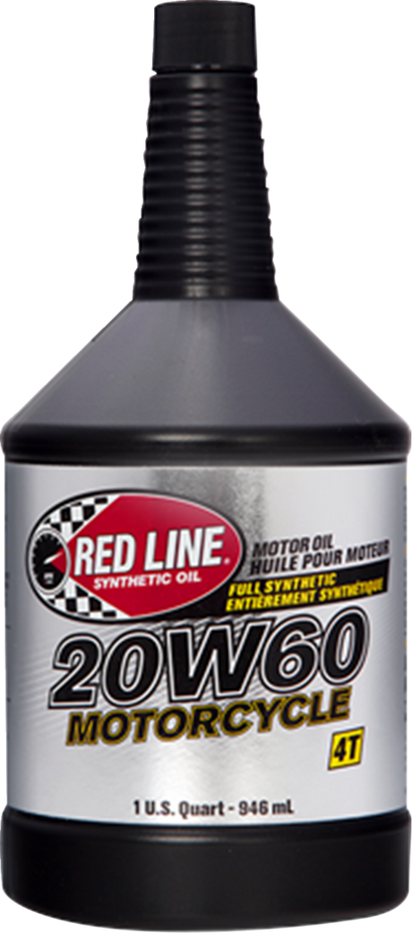 RED LINE SYNTHETIC OIL Motorcycle Oil - 20W60 - 1 US quart 12604