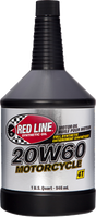 RED LINE SYNTHETIC OIL Motorcycle Oil - 20W60 - 1 US quart 12604