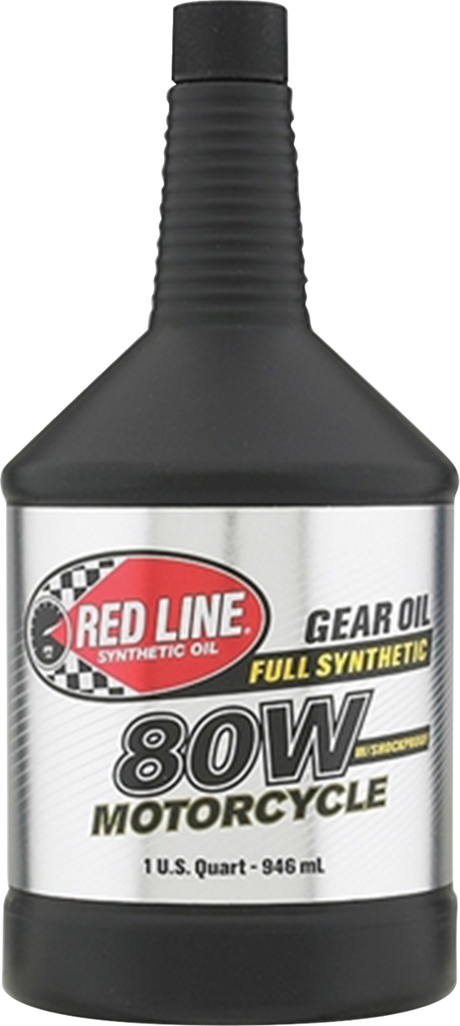 RED LINE SYNTHETIC OIL Motorcycle Gear Oil with Shockproof® - 80W - 1 US quart 42704