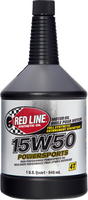 RED LINE SYNTHETIC OIL Powersports Oil - 15W50 - 1 US quart 42104