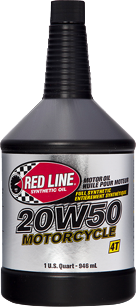 RED LINE SYNTHETIC OIL Synthetic Motor Oil - 20W50 - 1 US quart 42504