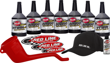 RED LINE SYNTHETIC OIL V-Twin Powerpack Kit - 20W50 90226