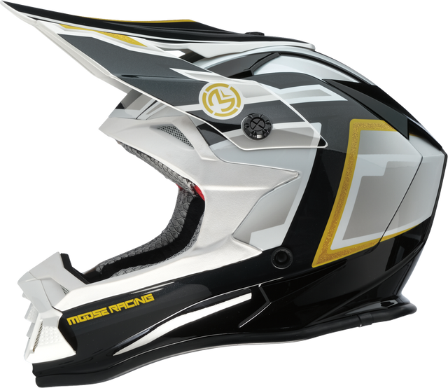 MOOSE OFFROAD MR3 Helmet - F.A.F. - White/Black/Gold - Small 0110-8928
