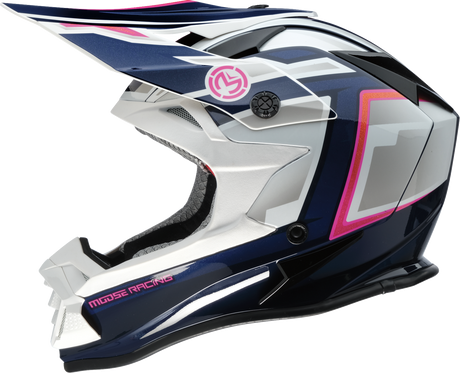 MOOSE OFFROAD MR3 Helmet - F.A.F. - White/Navy/Pink - XL 0110-8951