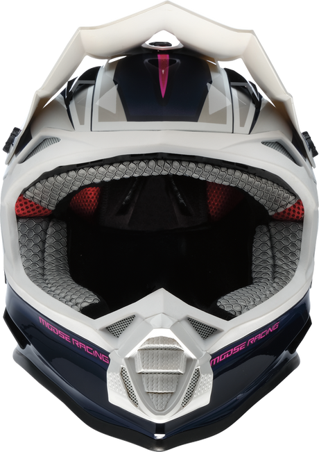MOOSE OFFROAD MR3 Helmet - F.A.F. - White/Navy/Pink - XL 0110-8951