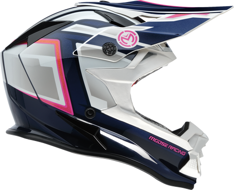 MOOSE OFFROAD MR3 Helmet - F.A.F. - White/Navy/Pink - XL 0110-8951