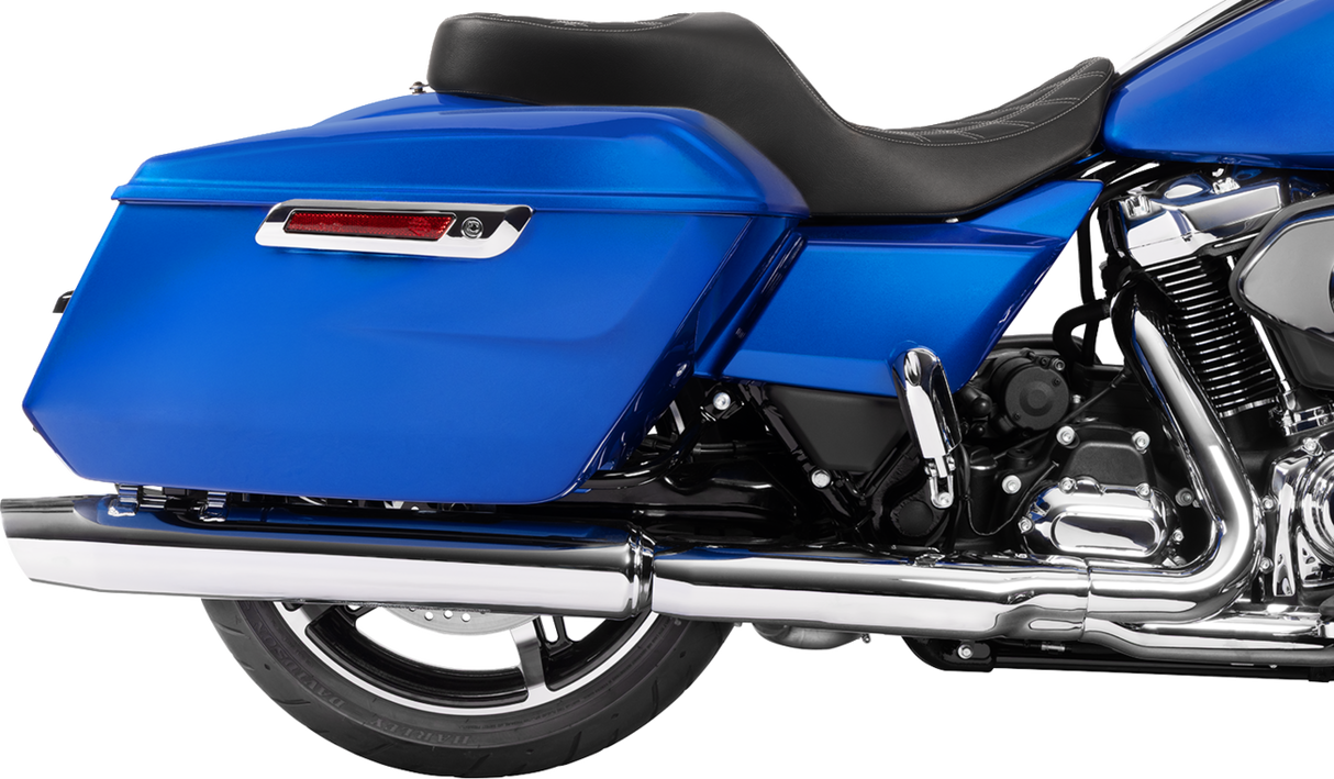 Drag Specialties Seats Forward Position Freedom Seat for Harley FLH/FLT '23-'25 with Silver Double Diamond Stitch