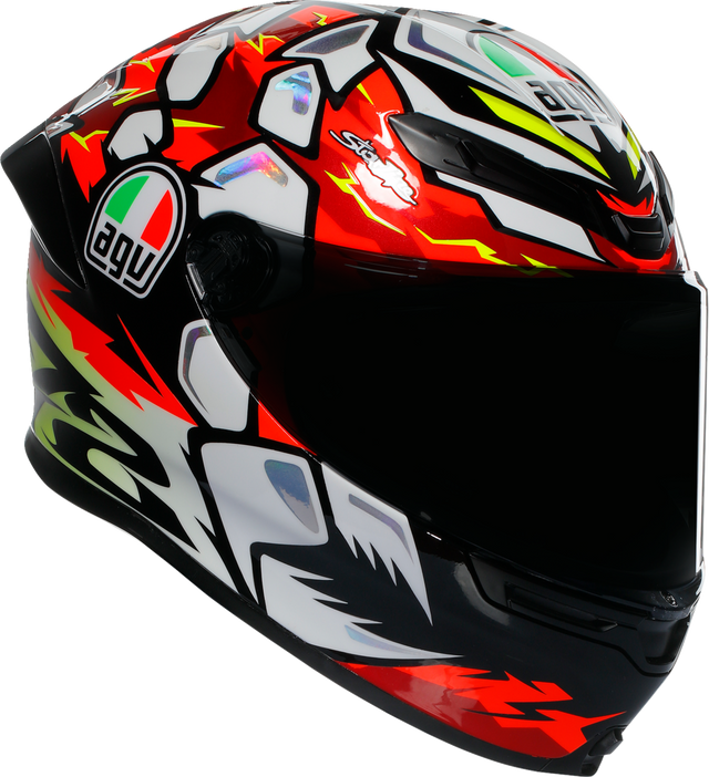 AGV K6 S Bezzecchi 2024 Helmet - XL - Carbon-Aramid Fiber Shell with Ventilation System for Motorcycle Riders