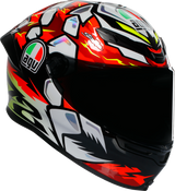 AGV K6 S Bezzecchi 2024 Helmet - Large, Carbon-Aramid Shell, Motorcycle Racing Gear for Honda, Yamaha, Suzuki, Kawasaki, Ducati