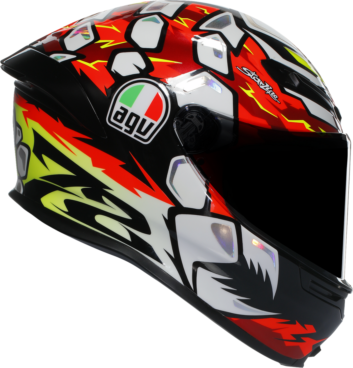 AGV K6 S Bezzecchi 2024 Helmet - Large, Carbon-Aramid Shell, Motorcycle Racing Gear for Honda, Yamaha, Suzuki, Kawasaki, Ducati