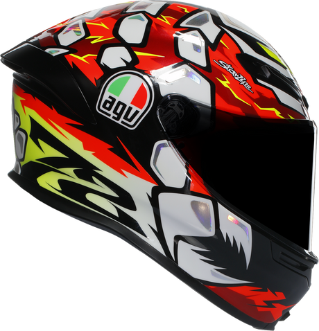 AGV K6 S Bezzecchi 2024 Helmet - Large, Carbon-Aramid Shell, Motorcycle Racing Gear for Honda, Yamaha, Suzuki, Kawasaki, Ducati