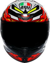 AGV K6 S Bezzecchi 2024 Helmet - Large, Carbon-Aramid Shell, Motorcycle Racing Gear for Honda, Yamaha, Suzuki, Kawasaki, Ducati