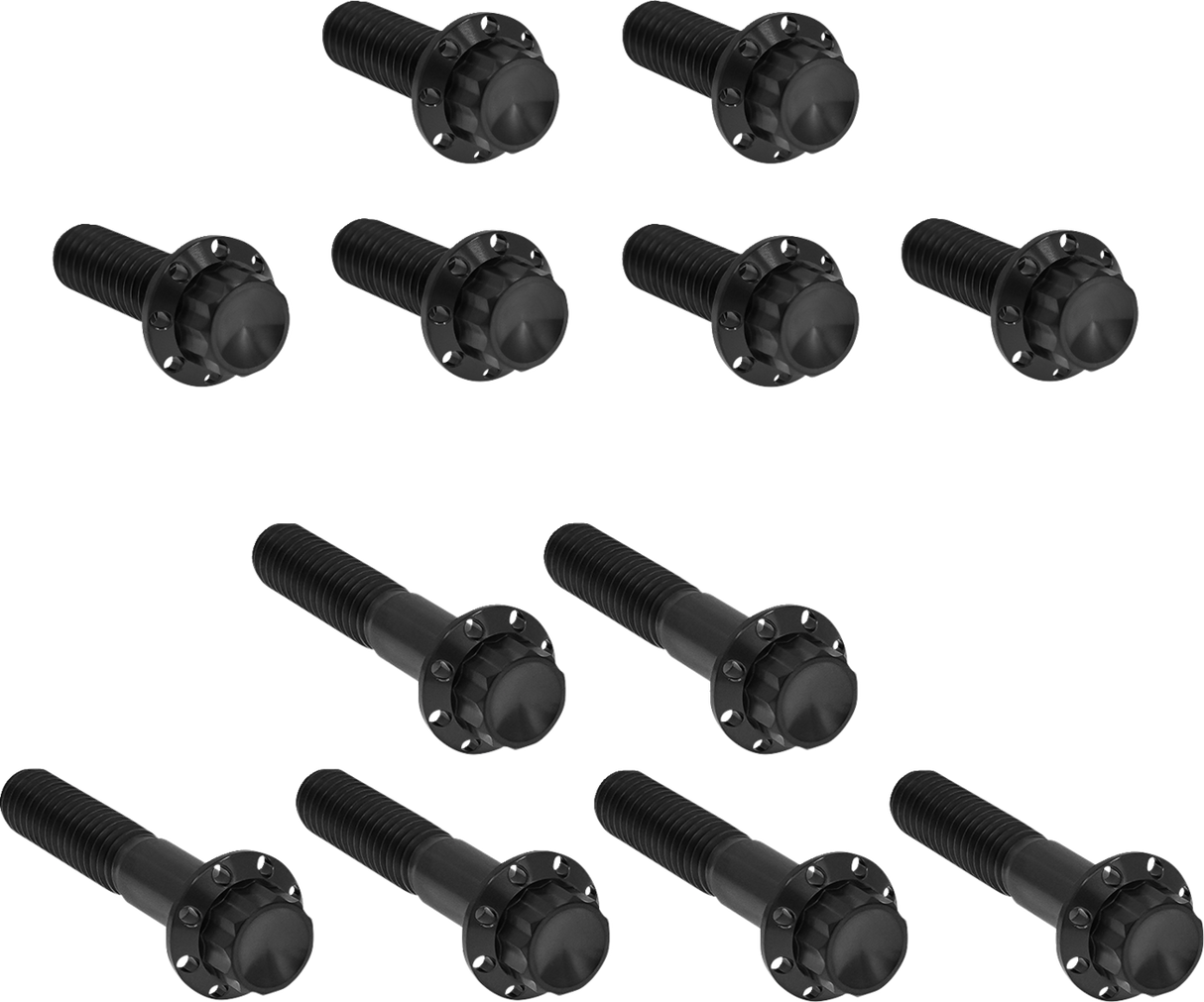 ARLEN NESS Bolt Kit - Rocker Box - 12-Point - Titanium - Black 300-993