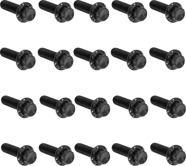 ARLEN NESS Bolt Kit - Rocker Box - 12-Point - Titanium - Black 300-945