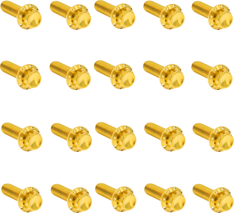 ARLEN NESS Bolt Kit - Rocker Box - 12-Point - Titanium - Gold 300-946