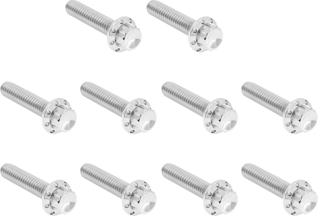 ARLEN NESS Bolt Kit - Cam Cover/Point Cover - Titanium - 12-Point - Polished 300-986