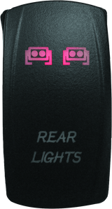 DragonFire Racing Lighted Switch Rear Light On/Off Red – PowerSports LED Switch with Logo Illumination
