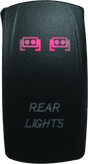 DragonFire Racing Lighted Switch Rear Light On/Off Red – PowerSports LED Switch with Logo Illumination