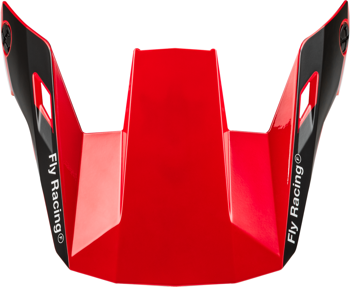 Fly Racing Rayce Helmet Visor Red/Black/White for MX and Off-Road Motorcycles - Fits Youth and Large Sizes