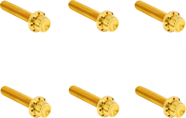 ARLEN NESS Bolt Kit - Clutch Cover - Titanium - 12-Point - M8 Gen 2 - Gold 300-702