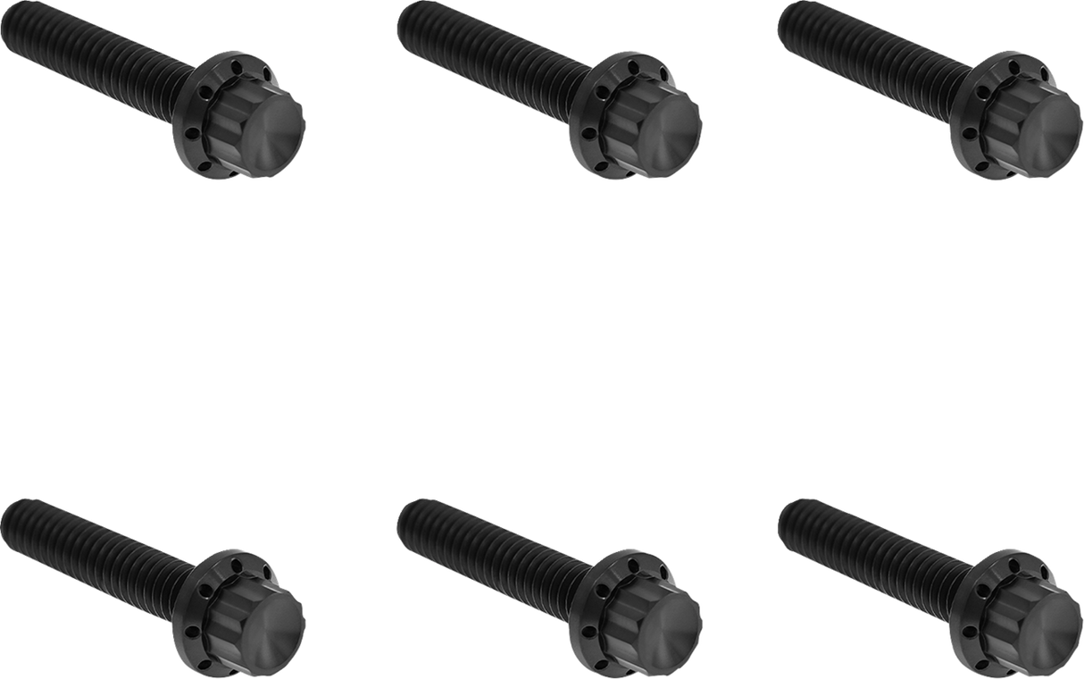 ARLEN NESS Bolt Kit - Clutch Cover - Titanium - 12-Point - M8 Gen 2 - Black 300-701