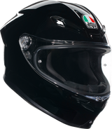 AGV K6 S Helmet in Black for 2XL - Carbon-Aramid Fiber Shell with Integrated Ventilation and Safety Features