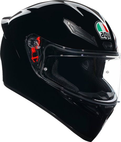 AGV K1 S Helmet for Motorcycle Riders - Black, XS, with Ventilation and Removable Interior