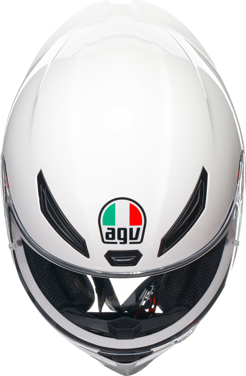 AGV K1 S Helmet - White - XL - Lightweight Motorcycle Helmet with Ventilation and Pinlock Prepared Fit for Honda, Yamaha, Suzuki, Kawasaki, and Harley-Davidson