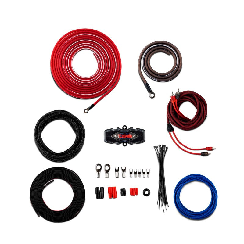DS18 8-GA Amplifier Install Kit - Red for Car Audio Systems