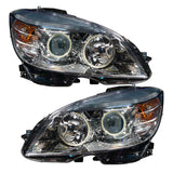Oracle 08-11 Mercedes Benz C-Class Pre-Assembled Headlights Chrome Housing w/o Controller