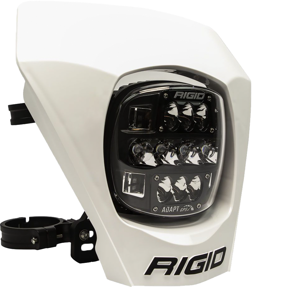 RIGID Adapt Xe Number Replacement Plate White - Fits Jeep Wrangler, Ford F-150, Dodge Ram, Toyota Tacoma, Chevy Silverado