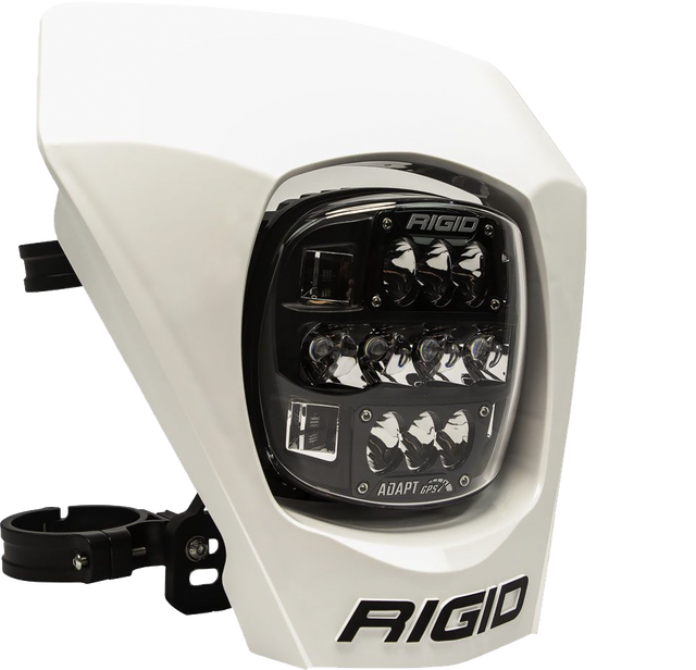 RIGID Adapt Xe Number Replacement Plate White - Fits Jeep Wrangler, Ford F-150, Dodge Ram, Toyota Tacoma, Chevy Silverado