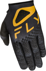 Fly Racing Kinetic Center Gloves Black/Gold XS – Lightweight Motorcycle Protective Race Gloves for Men and Women