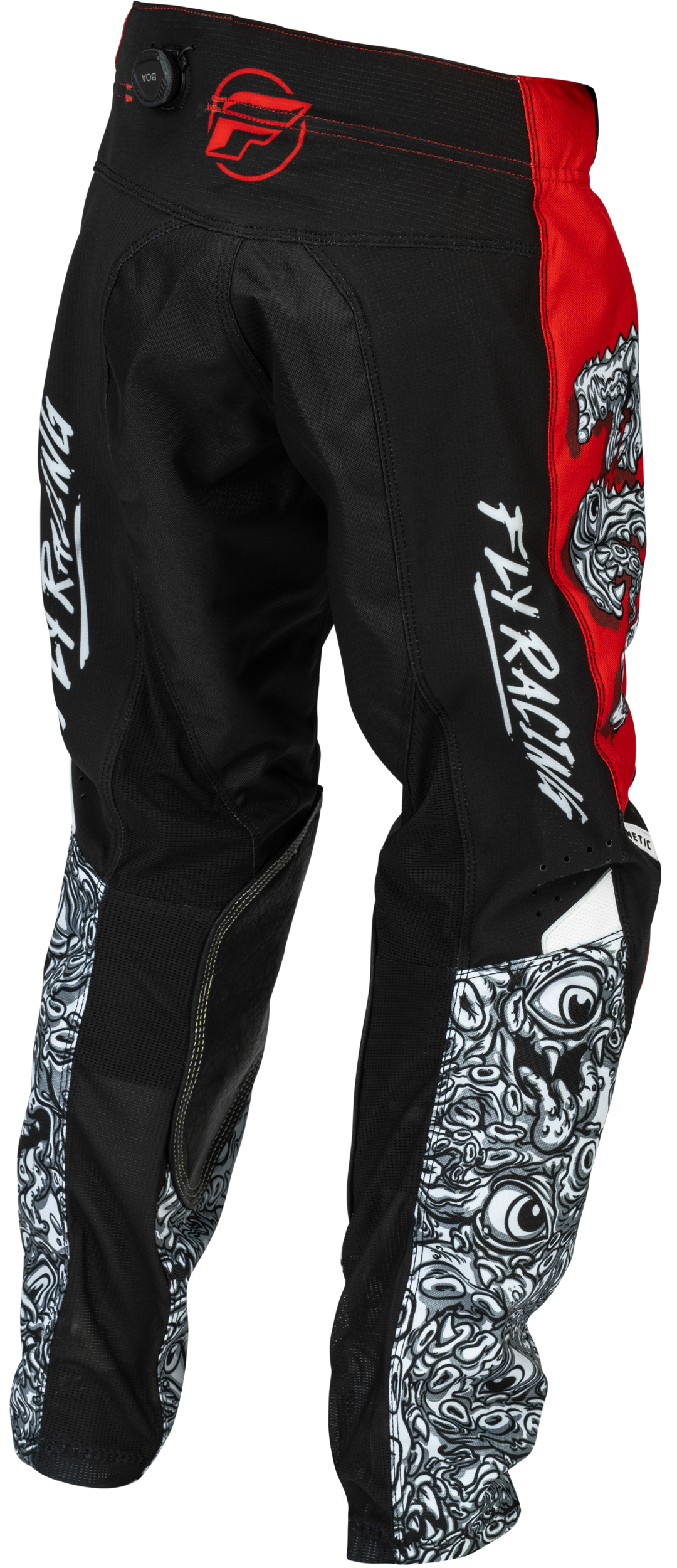 Fly Racing Youth Kinetic Mutant Pants for Motocross - Red/White/Black, Size 20, Compatible with Honda, Yamaha, Kawasaki, Suzuki, KTM, and More