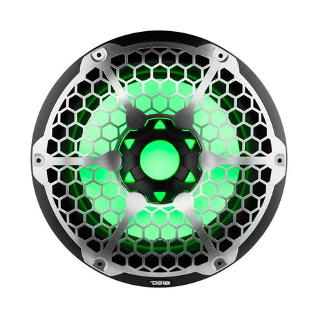 DS18 NXL-12SUB/BK Marine 12-Inch Subwoofer with RGB Lights, 350 Watts RMS, 4 Ohm Single Voice Coil for Powersports Vehicles