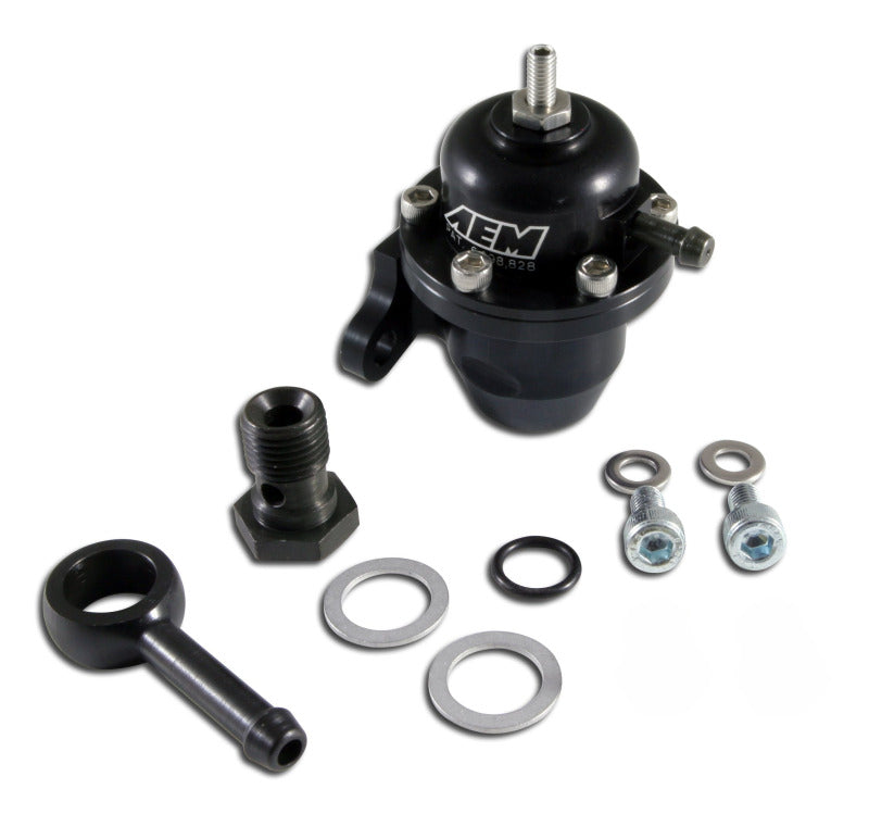 AEM 96-97 Acura CL / 94-97 Accord / 96-00 Civic Ex Black Adjustable Fuel Pressure Regulator